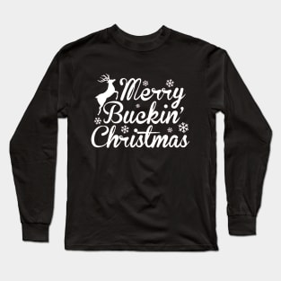 merry buckin' christmas Long Sleeve T-Shirt